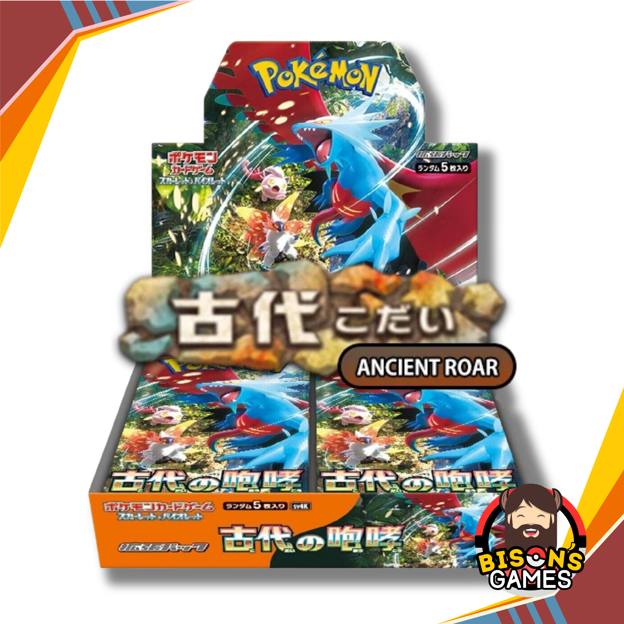 Pokmon TCG Scarlet & Violet: SV4k Ancient Roar Booster Box {Japanese} Bison's Games LLC Pokmon TCG Scarlet & Violet: SV4k Ancient Roar Booster Box {Japanese} Bison's Games LLC