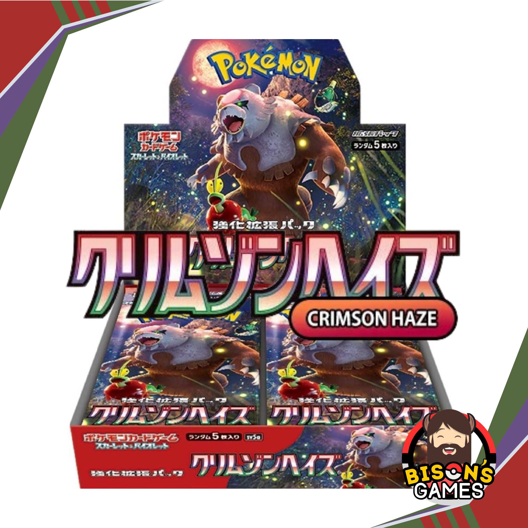 Pokmon TCG Scarlet & Violet: SV5oA Crimson Haze Booster Box {Japanese Bison's Games LLC Pokmon TCG Scarlet & Violet: SV5oA Crimson Haze Booster Box {Japanese Bison's Games LLC