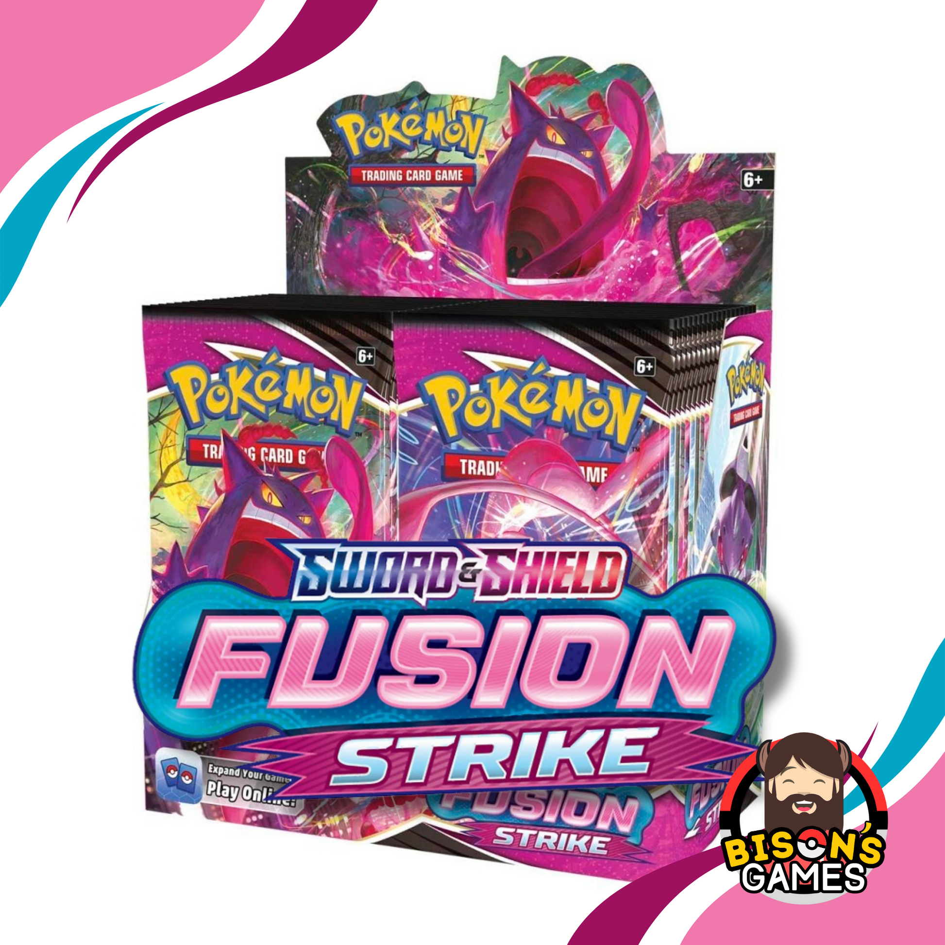 fusion booster box pokemon Pokémon TCG Sword & Shield: SwSh08 Fusion Strike Booster Box – Bison's Games LLC