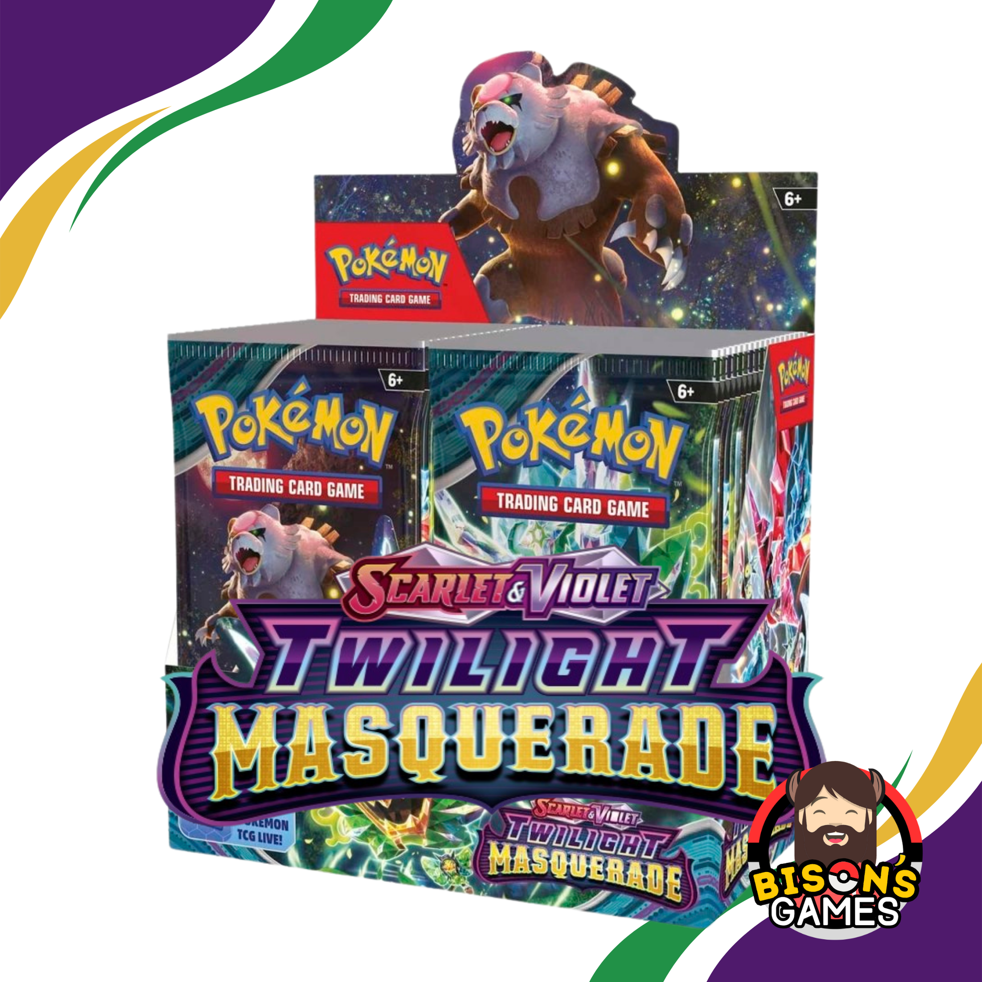Pokémon TCG Scarlet & Violet: SV06 Twilight Masquerade Booster Box –  Bison's Games LLC