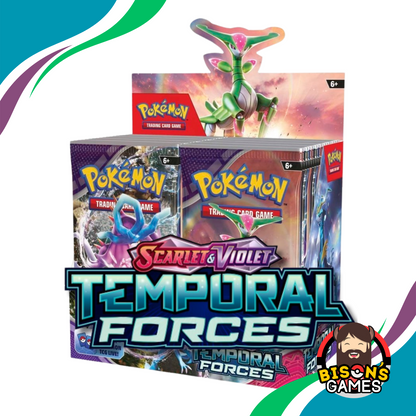 Pokmon TCG Scarlet & Violet: SV05 Temporal Forces Booster Box Bison's Games LLC Pokmon TCG Scarlet & Violet: SV05 Temporal Forces Booster Box Bison's Games LLC