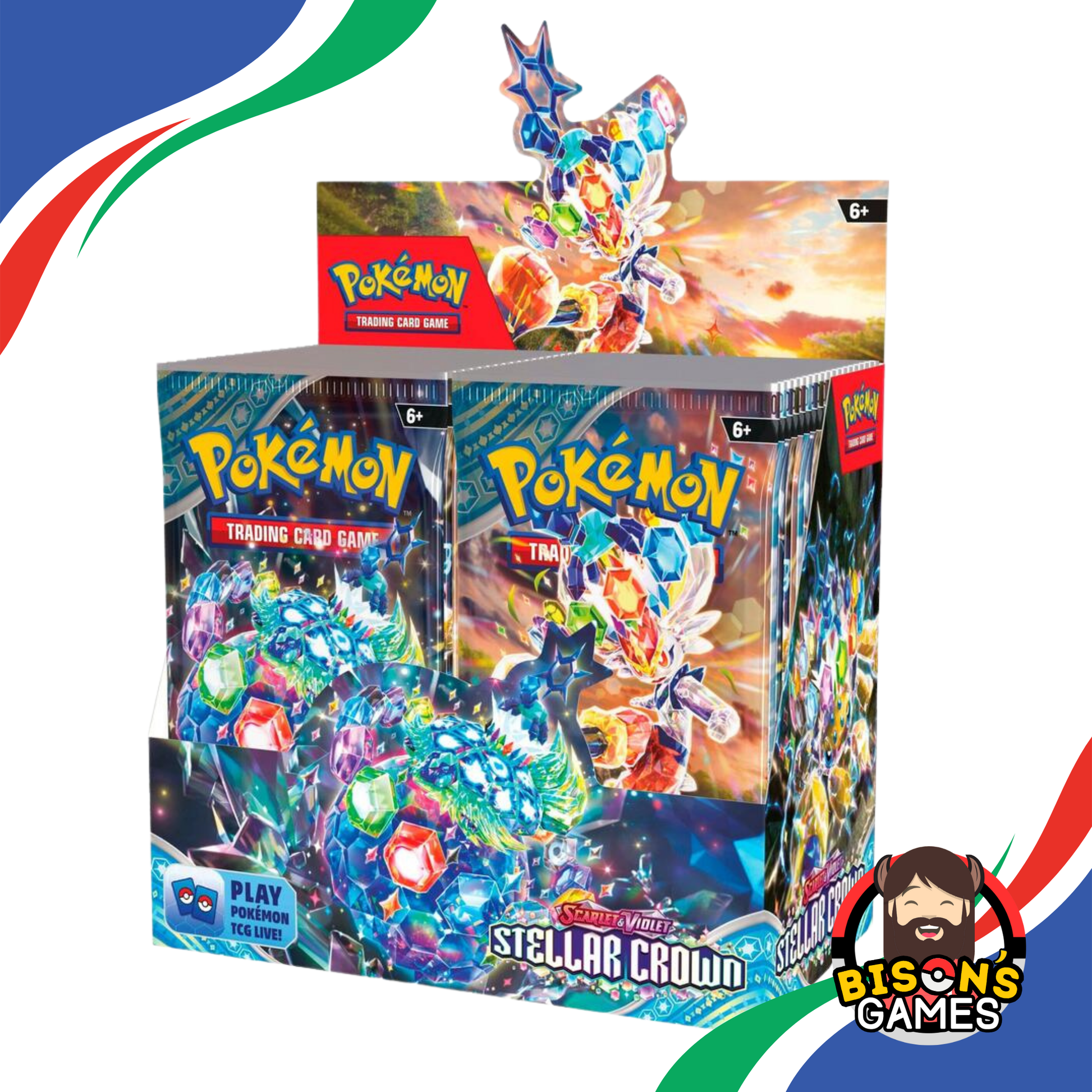 Pokémon TCG Scarlet & Violet: SV07 Stellar Crown Booster Box – Bison's Games LLC